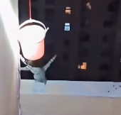 N1712005 Rescued cat stuck on 27th floor.#rescue #cat #catsoftiktok…